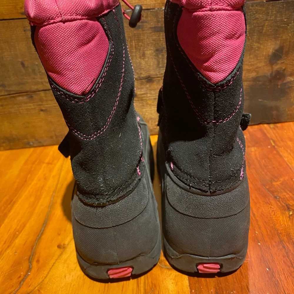 Totes pink/black girls winter boots‎ size 4